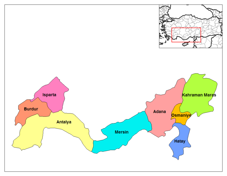 TurkBirDev akdeniz Turkiye bolge temsilcilikleri haritasi